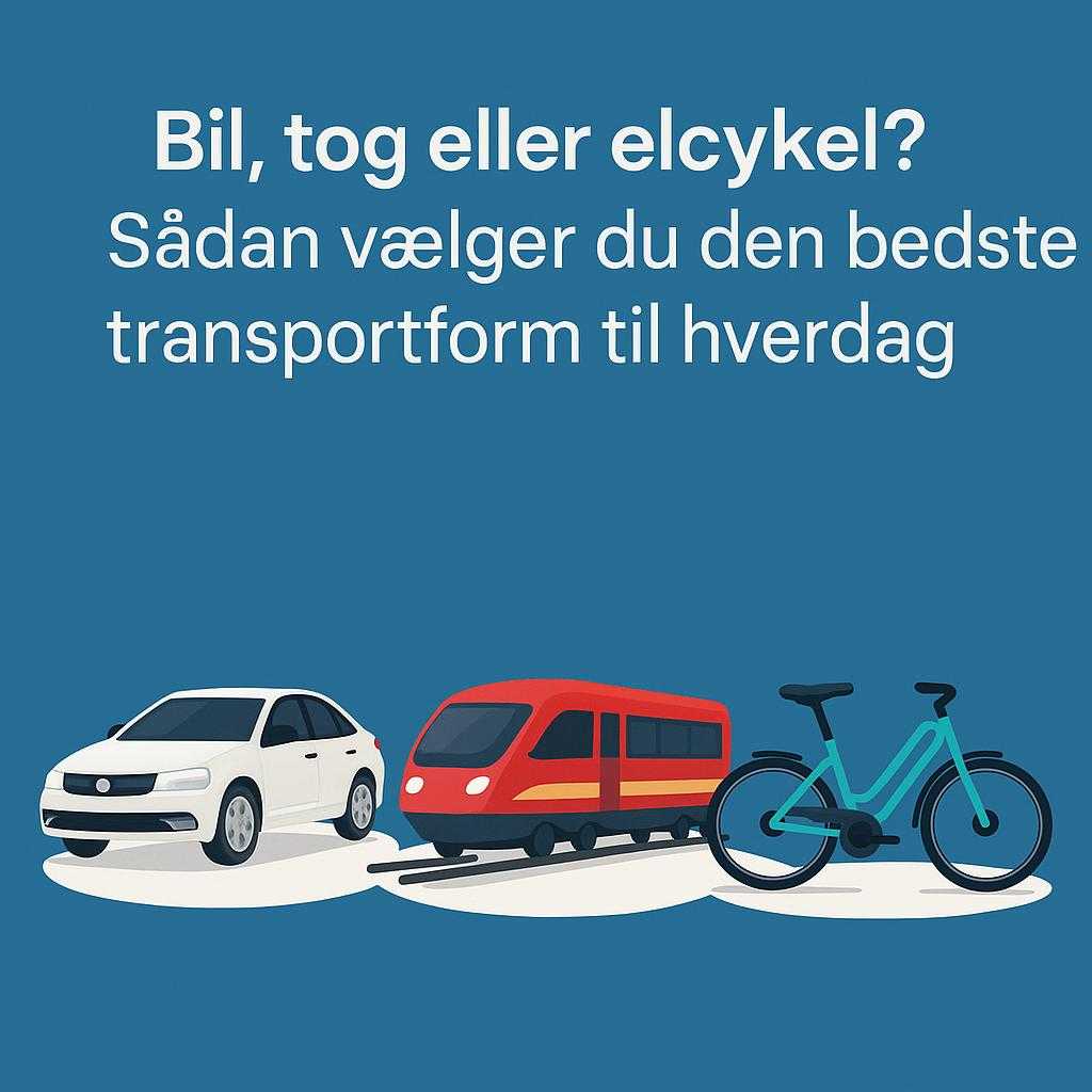 Bil, tog eller elcykel? Sådan vælger du den bedste transportform til hverdag