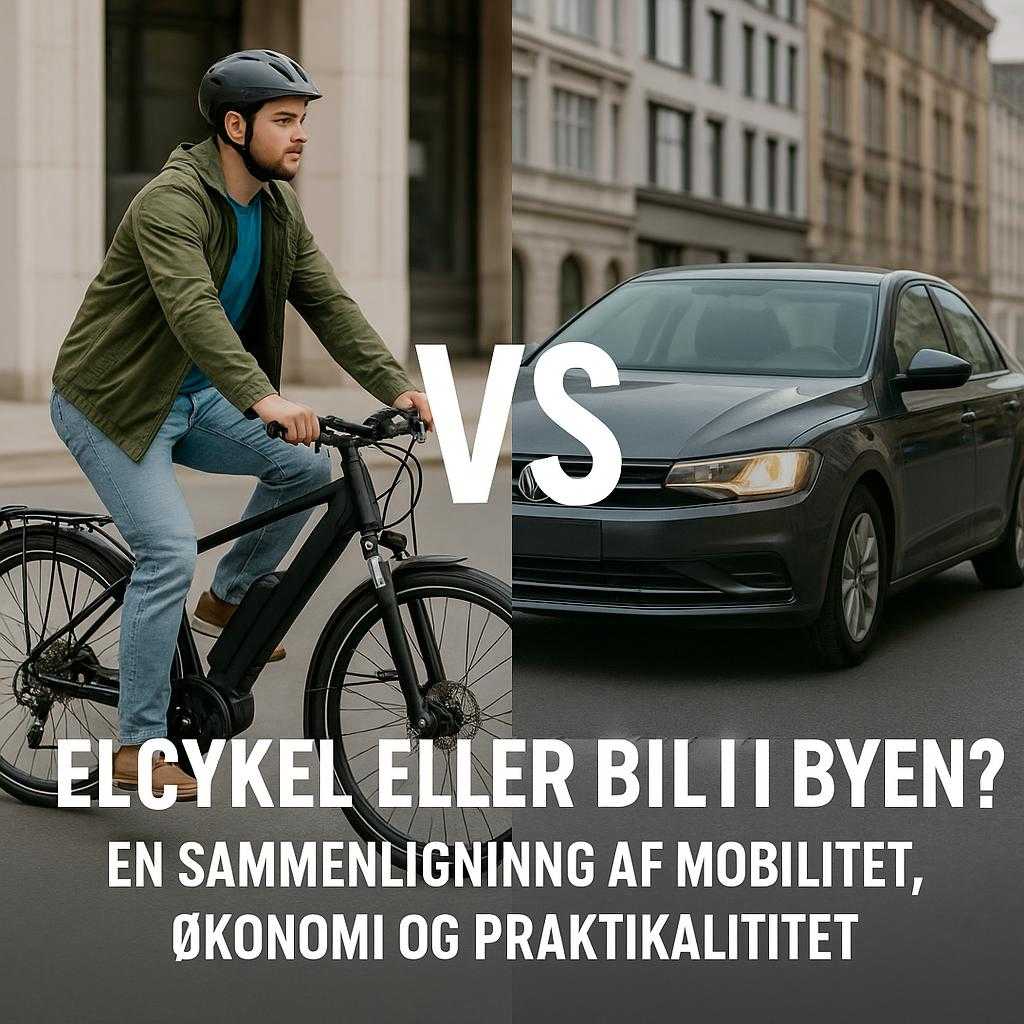 Elcykel eller bil i byen? En sammenligning af mobilitet, økonomi og praktikalitet